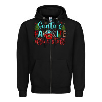 Black santa s favorite office staff Zipper Hoodie - JahusDesignShop