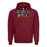 Burgundy santa s favorite office staff Zipper Hoodie - JahusDesignShop