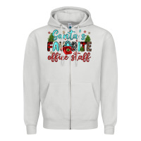 Dove Grey santa s favorite office staff Zipper Hoodie - JahusDesignShop