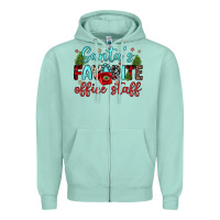 Seafoam santa s favorite office staff Zipper Hoodie - JahusDesignShop