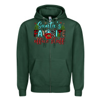 Sports Green santa s favorite office staff Zipper Hoodie - JahusDesignShop