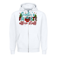 White santa s favorite office staff Zipper Hoodie - JahusDesignShop