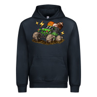 Navy monster truck sports Urban Hoodie - LillyAllenDesigns