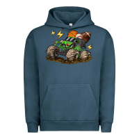 Pigment Midnight Navy monster truck sports Urban Hoodie - LillyAllenDesigns