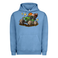 Pigment Pebble Blue monster truck sports Urban Hoodie - LillyAllenDesigns