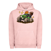Pigment Salmon monster truck sports Urban Hoodie - LillyAllenDesigns