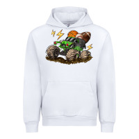 White monster truck sports Urban Hoodie - LillyAllenDesigns