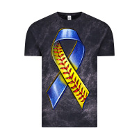Cloud Black down syndrome ribbon softball Vintage Tee - texasbilliewilder