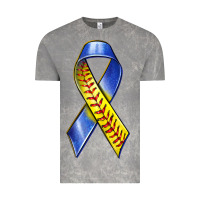 Cloud Rock down syndrome ribbon softball Vintage Tee - texasbilliewilder