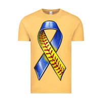Vintage Mustard down syndrome ribbon softball Vintage Tee - texasbilliewilder