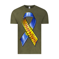 Vintage Olive down syndrome ribbon softball Vintage Tee - texasbilliewilder