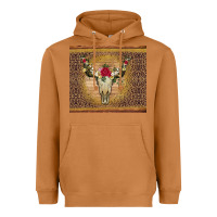 Meerkat bull skull flowers glitter and leopard Heavyweight Hoodie - Artiststas