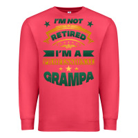 Cardinal i'm not retired i'm a professional grampa Premium Sweatshirt - Jasminsmagicworld