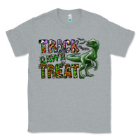 Heather Grey Trick RAWR Treat Classic Tee - CowhideDigitalArt