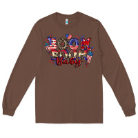 Chestnut Boom boom baby 4th of july Long Sleeve Tee - CowGirlArtShop