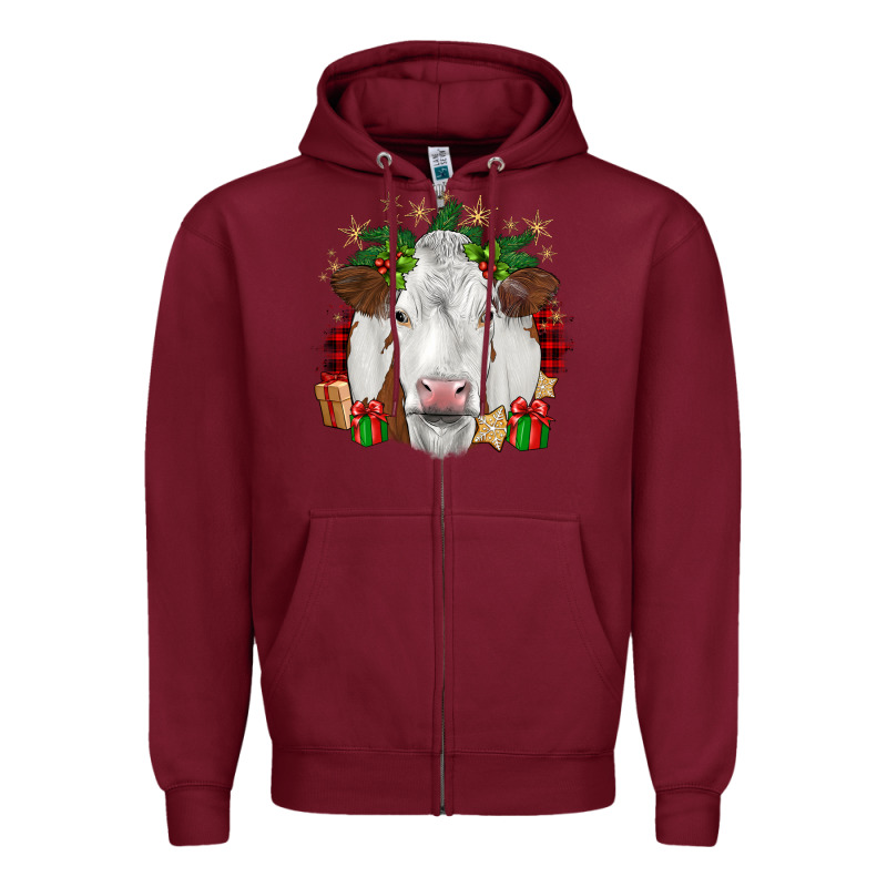 Christmas Simmental Zipper Hoodie by JahusDesignShop | Teevron