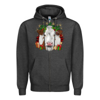 Charcoal Heather christmas simmental Zipper Hoodie - JahusDesignShop