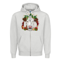 Dove Grey christmas simmental Zipper Hoodie - JahusDesignShop