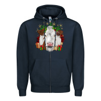 Navy christmas simmental Zipper Hoodie - JahusDesignShop
