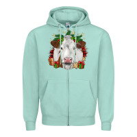 Seafoam christmas simmental Zipper Hoodie - JahusDesignShop