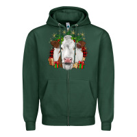 Sports Green christmas simmental Zipper Hoodie - JahusDesignShop