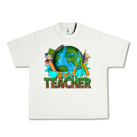 Pistachio sped teacher with earth globe Urban Heavy Tee - texasbilliewilder
