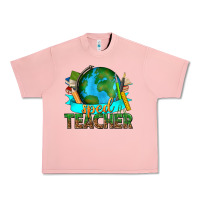 Salmon sped teacher with earth globe Urban Heavy Tee - texasbilliewilder