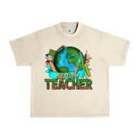 Sandshell sped teacher with earth globe Urban Heavy Tee - texasbilliewilder
