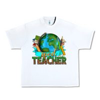 White sped teacher with earth globe Urban Heavy Tee - texasbilliewilder