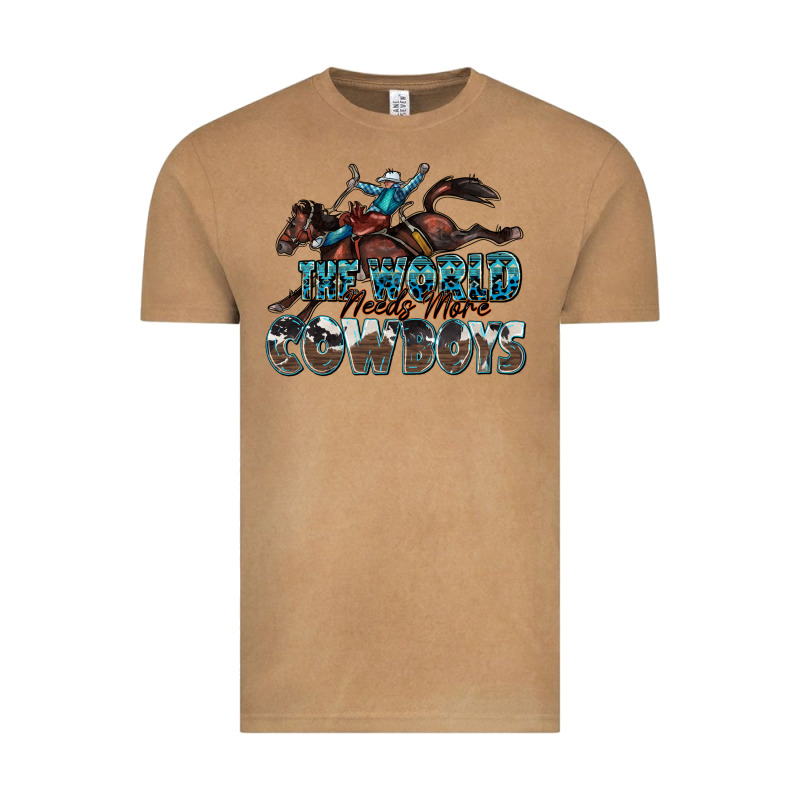 The World Needs More Cowboys Vintage Tee by Zillion Design Studio | Teevron