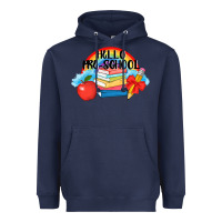 Navy Hello Pre School Heavyweight Hoodie - AdoDesignShop