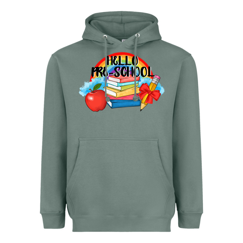 Hello Pre School Heavyweight Hoodie by AdoDesignShop | Teevron