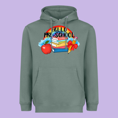 Hello Pre School Heavyweight Hoodie Designed By Adodesignshop