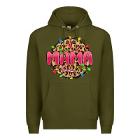 Army Green mama christmas lights Premium Hoodie - MaliasSmallBusiness