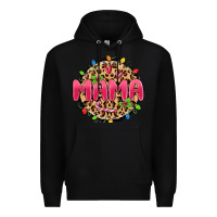 Black mama christmas lights Premium Hoodie - MaliasSmallBusiness