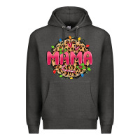 Charcoal Heather mama christmas lights Premium Hoodie - MaliasSmallBusiness