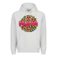Dove Grey mama christmas lights Premium Hoodie - MaliasSmallBusiness