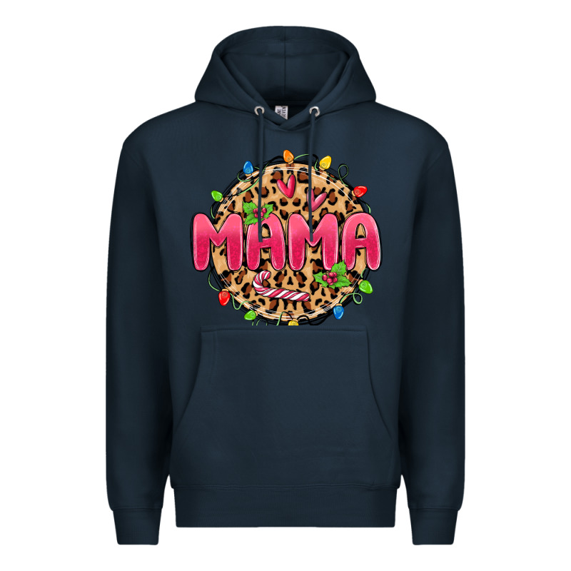 Mama Christmas Lights Premium Hoodie by MaliasSmallBusiness | Teevron