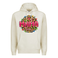 Oatmeal Heather mama christmas lights Premium Hoodie - MaliasSmallBusiness