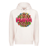 Pale Pink mama christmas lights Premium Hoodie - MaliasSmallBusiness