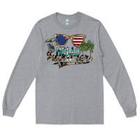 Heather Grey hello summer Long Sleeve Tee - SublimationCraftShop