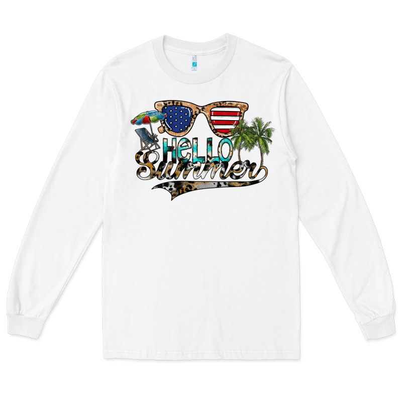 Hello Summer Long Sleeve Tee by SublimationCraftShop | Teevron