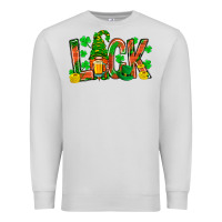 Dove Grey luck with gnome and beer Premium Sweatshirt - NancyCooperArtShop