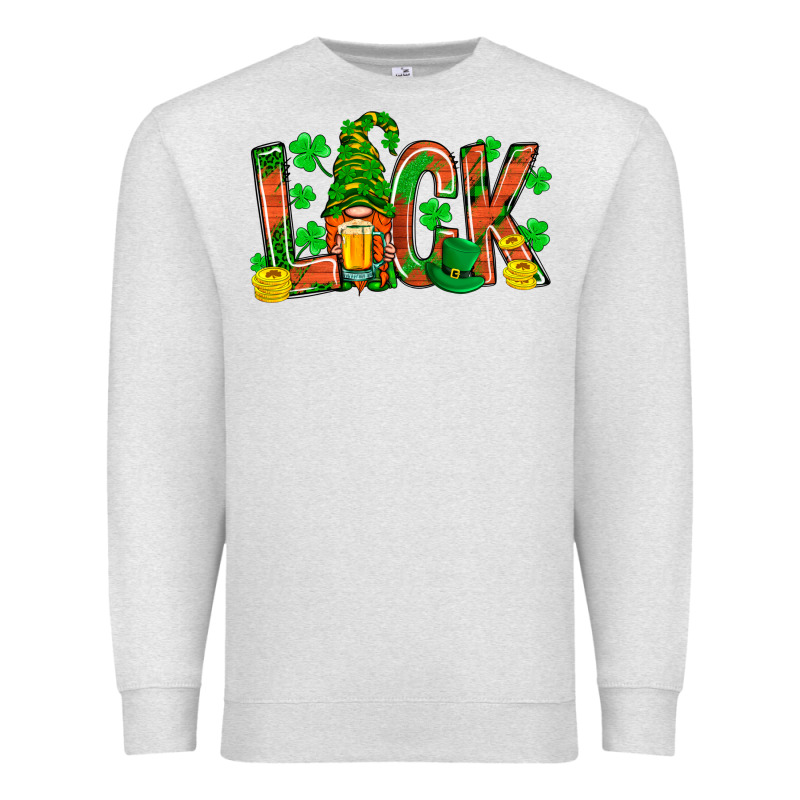 Luck With Gnome And Beer Premium Sweatshirt by NancyCooperArtShop | Teevron