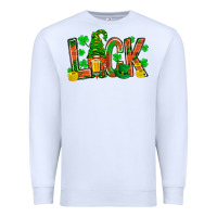 White luck with gnome and beer Premium Sweatshirt - NancyCooperArtShop