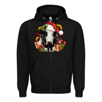 Black christmas holstein Zipper Hoodie - JahusDesignShop