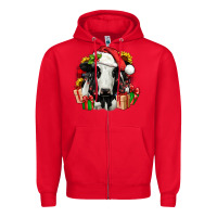 Red christmas holstein Zipper Hoodie - JahusDesignShop