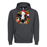 Smoke christmas holstein Zipper Hoodie - JahusDesignShop