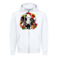 White christmas holstein Zipper Hoodie - JahusDesignShop