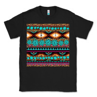 Black aztec turquoise gemstone seamless pattern Classic Tee - HRA Design Shop